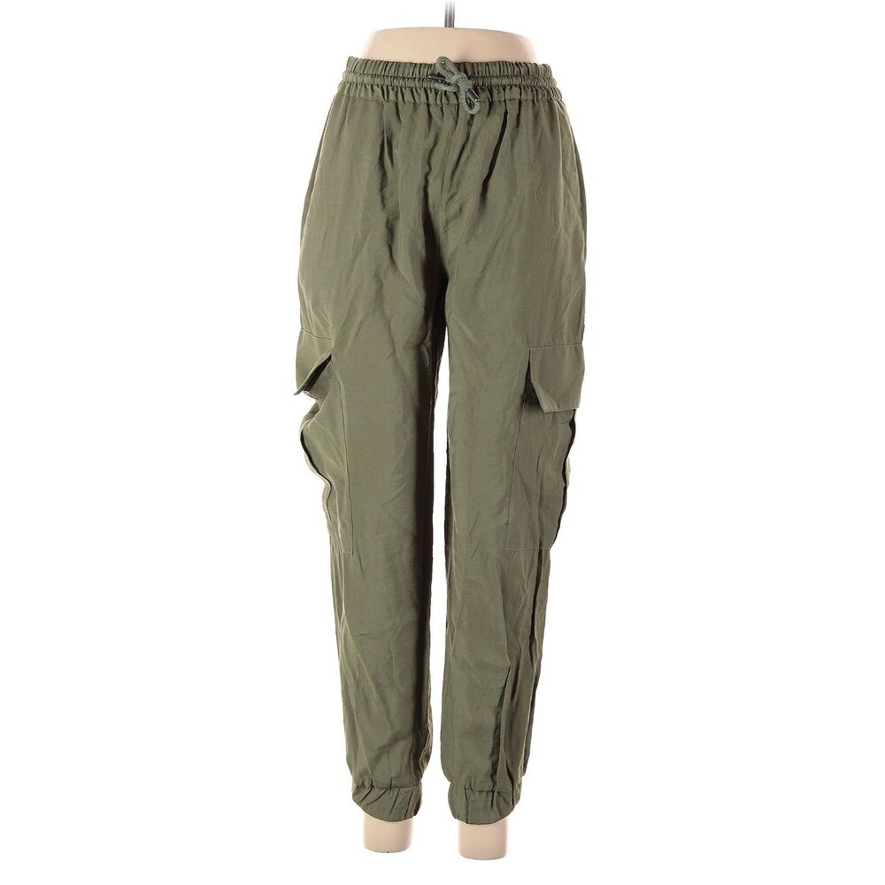 ZARA Green Drawstring Cargo Pants - S